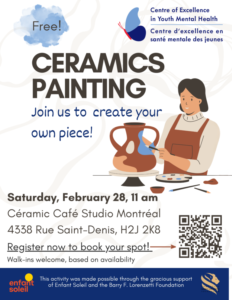 ceramic painting and ceramic coffee montreal mental health